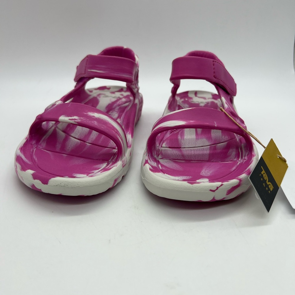 Teva Kids Pink and White Swirl Sandals With Velcro Strap Size Big Kid 3 NWT